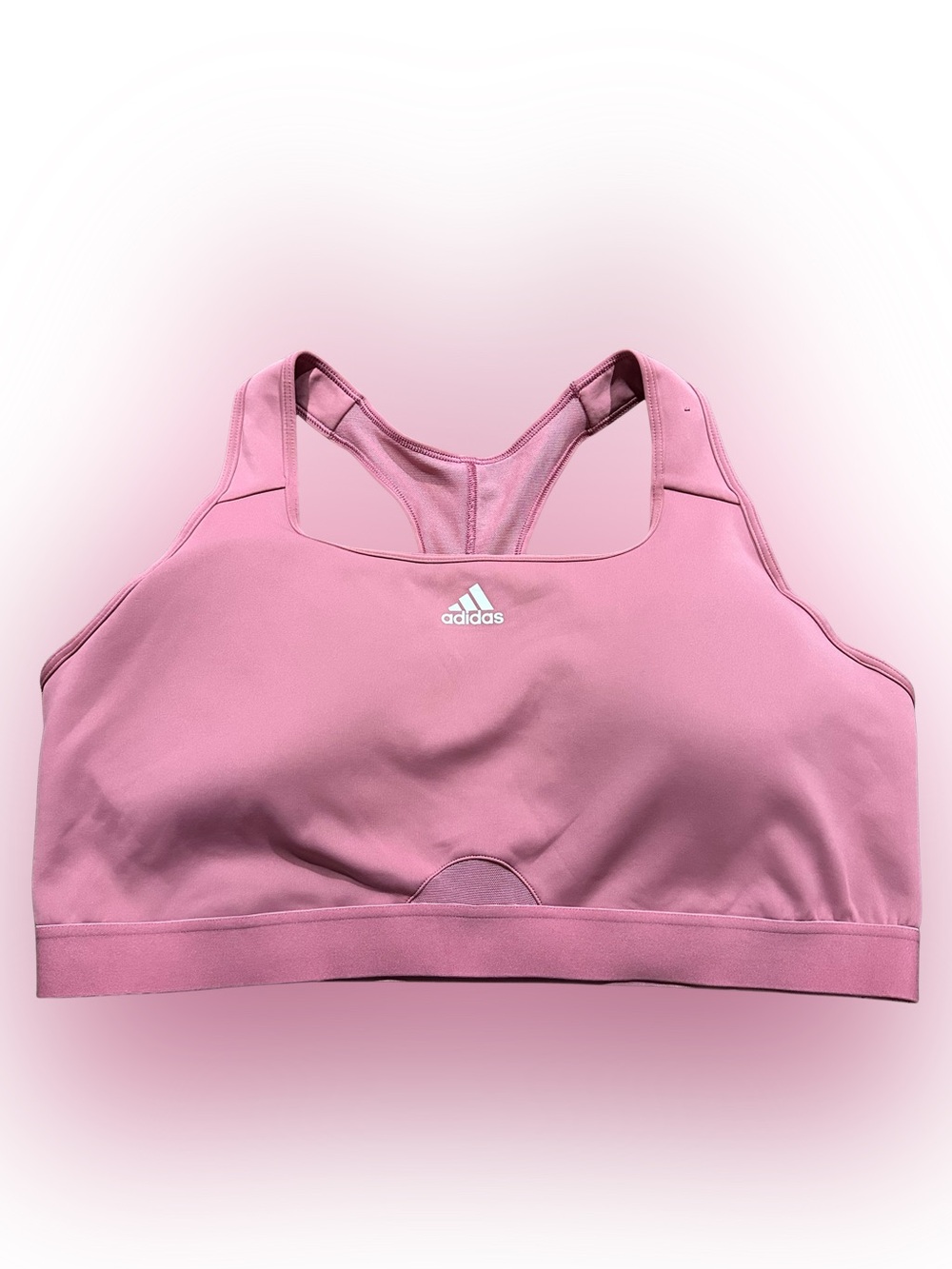 Adidas Womens Dark Pink Sports Bra Power React Medium Support Breathable 3XL